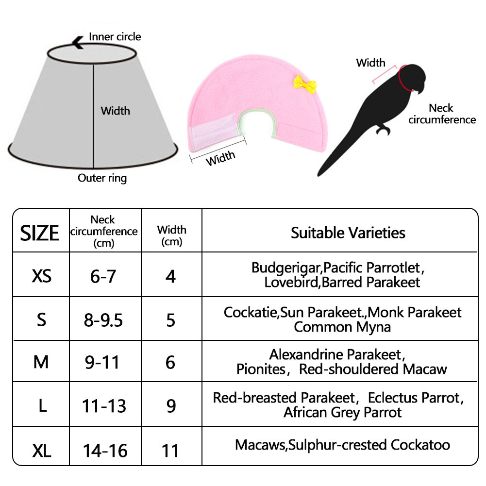 Parrot Collar Cloak Restoration Collar Anti-bite Pecking Elizabeth Protection Collar Bird Cloak Pet Warm Clothe Cute Comfortable