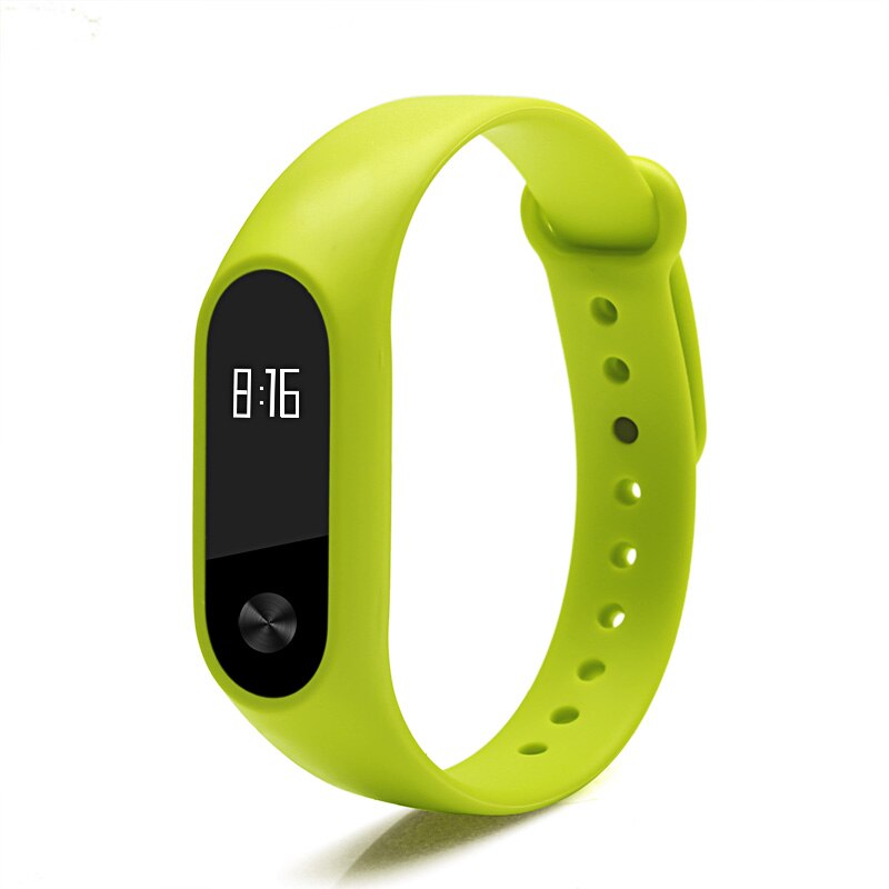 Accesorios inteligentes BOORUI, reemplazo de correa mi band 2 para xiaomi mi band 2, pulsera deportiva de silicona con colores variados: Apple Green