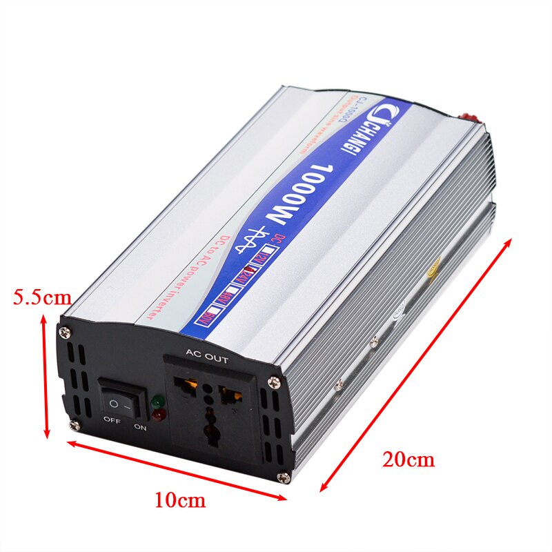 1Set LED Display 1000W Pure Sine Wave Power Inverter 12V/ 24V To 220V Converter Transformer Power Supply Inverter