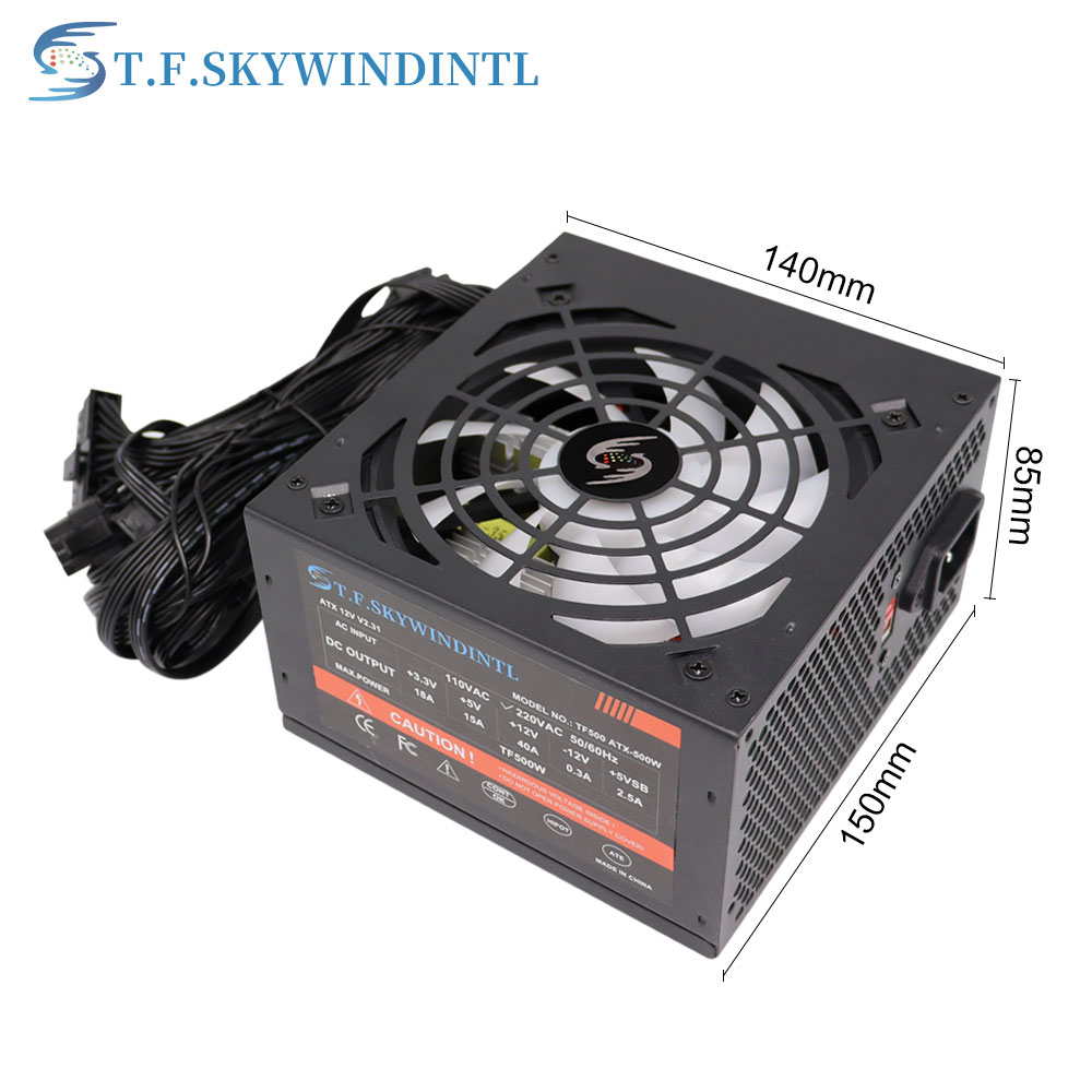 Fonte 500w PSU12V fuentes de alimentación de PC para oficina 500W 24pin ATX fuente de alimentación de ordenador PSU 500W PC Gaming Power PC Gamer fuente de juego