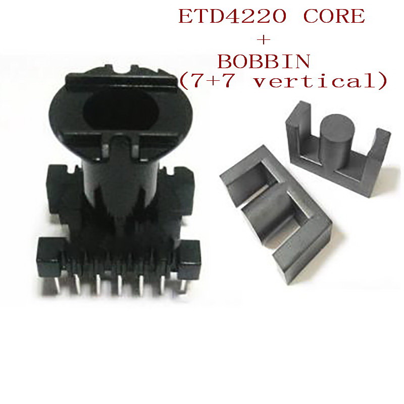 5 Sätze ETD42 EC42 ER42 ETD44 ER44 EC44 Ferritkern + Spule Magnetische Mn-Zn PC40 Anti-Interferenz für Transformator-Induktor: Gold