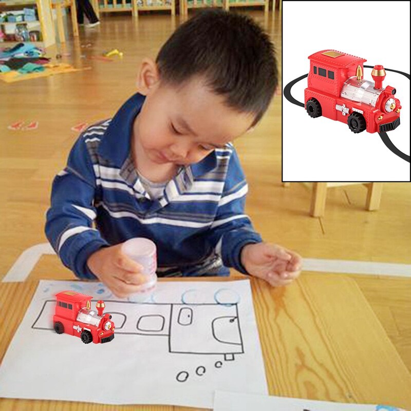 Magic Inductive Toy, Magic Inductive Train with Marker Pen, Move Following Any Drawn Line for Pre-School Learning and Children (