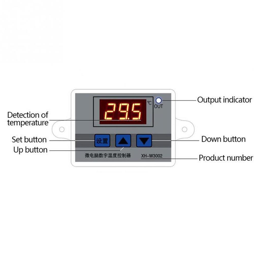 Xh -w3002 mikrocomputer digital termostat temperaturkontrol switch temperatur controller digital display