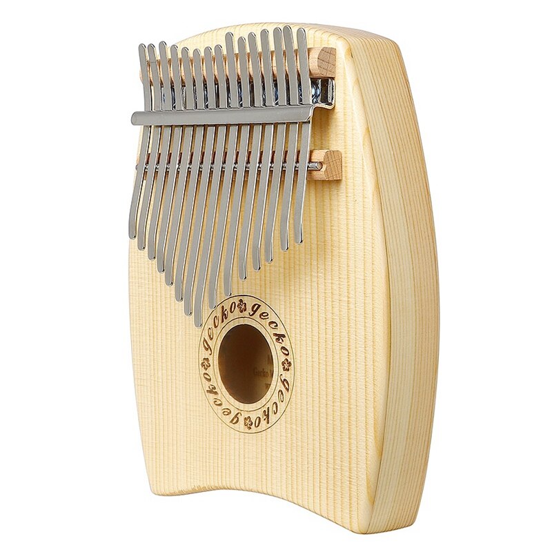 Mbira Kalimba Spruce Wood 15 Keys Thumb Piano Musical Instrument with Hammer Bag Gloves