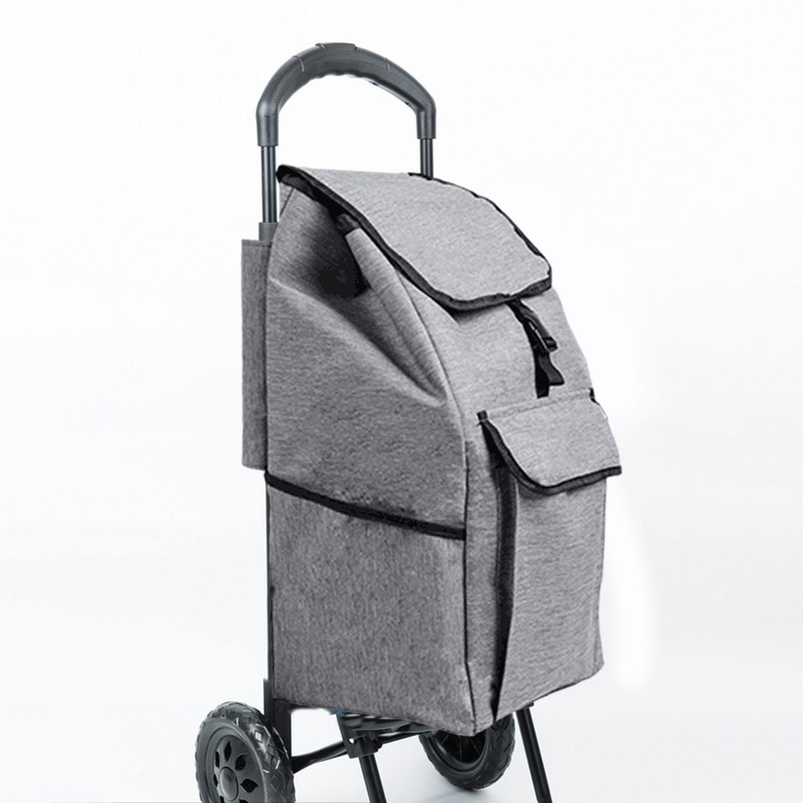 Ersättningsväska för shoppingvagnar med stor kapacitet, avtagbar hopfällbar handvagnsväska för hushållskontor, köksvagn: Blå