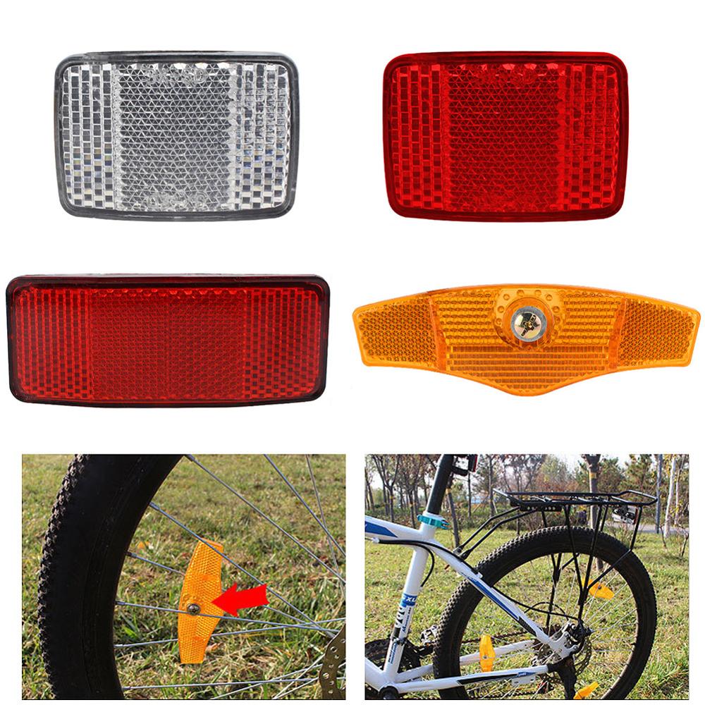 Kit de Reflector para manillar de bicicleta, luz reflectante delantera y trasera de advertencia, soporte de seguridad para carretera, lente de seguridad