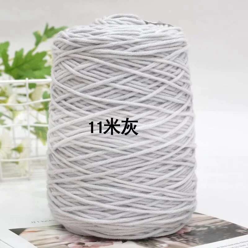 Effen Kleur Melk Katoenen Garen 8 Strengen Tuften Art Borduren Haak Haak Draad Breien Materiaal Diy Poke Borduurgaren: YELLOW