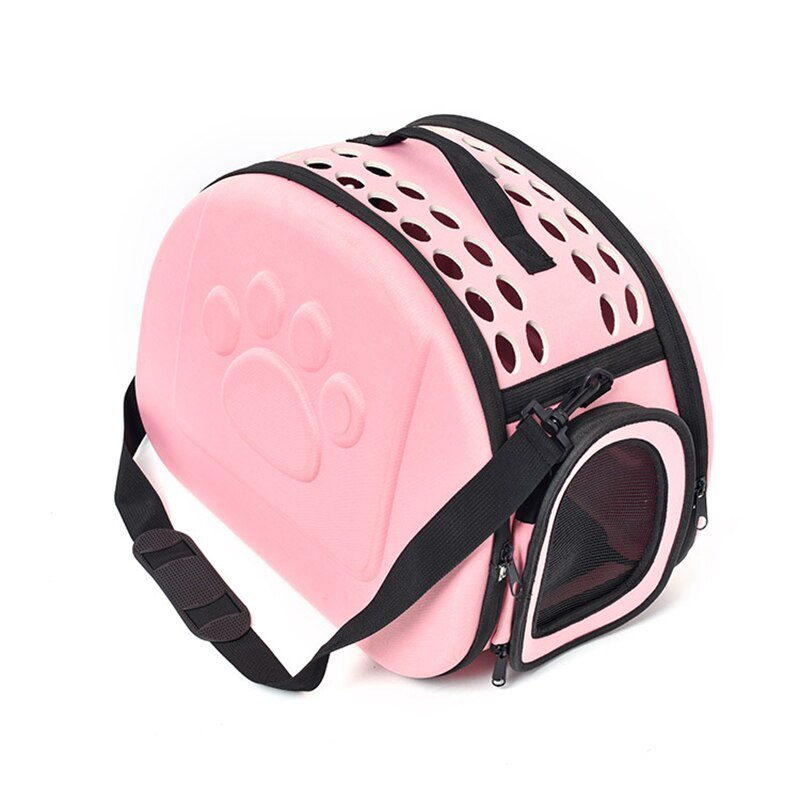 Psm Opvouwbare Hond Tas Ademend Ashion Lederen Draagbare Huisdier Draagtas Voor Honden Accessoires Carrier Voor Honden Puppy Chihuahua: Roze / L