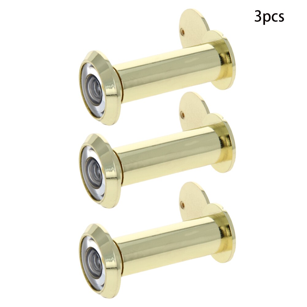 Verlengen 200 Graden 16Mm Deur Viewer Privacy Cover Voor 55-90Mm Dikke Deur Veiligheid thuis Deur Eye Kijkers 1-3Pcs: Gold x3pcs