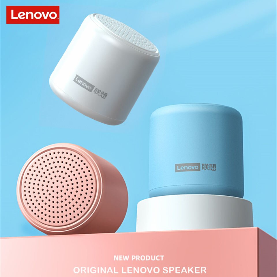 Lenovo Altavoz inalámbrico portátil L01 TWS compatible con Bluetooth altavoz Mini columna envolvente estéreo Bass Box Mic sonido de música