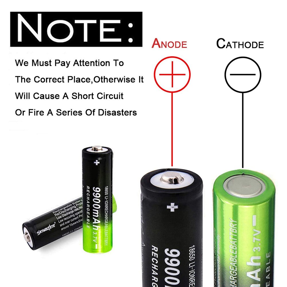 18650 Battery USB Charger 4 Slots 3.7V Li-ion Battery Power Over-charge Protection with 4Pcs 18650 Batteries