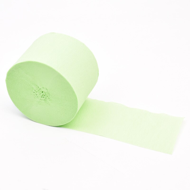 Banderoles en crêpe Pastel de 25M, rouleau de papier de fond licorne arc-en-ciel Pastel, fête d&#39;anniversaire, Baby Shower, baptême et mariage: green