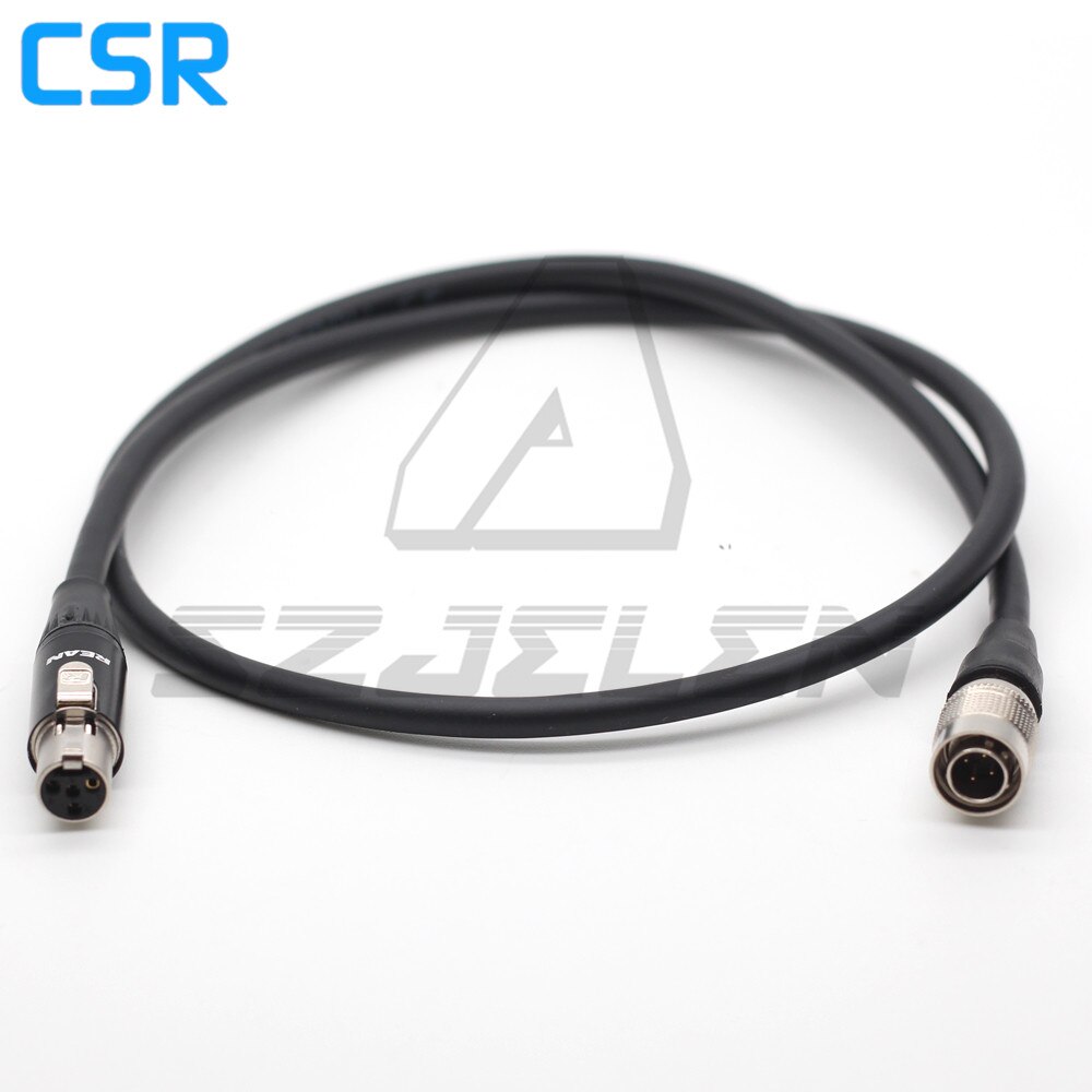 Camera Hirose 4pin 12V to mini xlr 4 pin female for Tvlogic 055 056 058 Monitor power cable