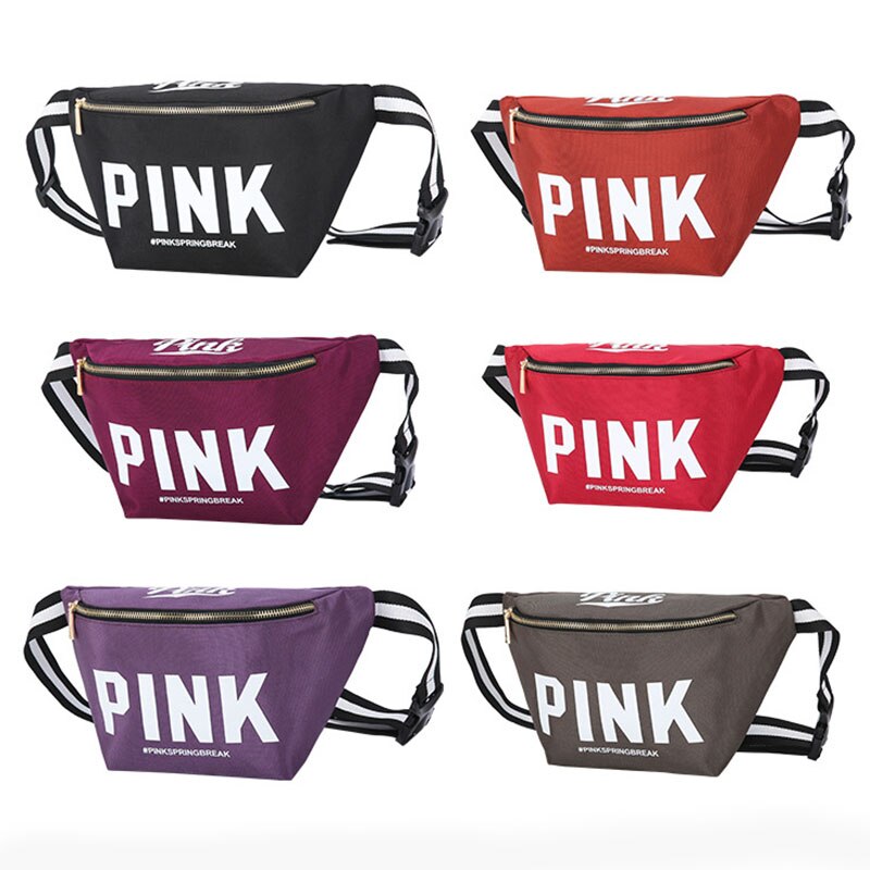 LADSOUL Banana Fanny Packs Women Hip Bum Bag Girls Pocket Diagonal Cross Bag Pink Bag Purse Ladies Pack Belt Heuptas Pockets: Random color