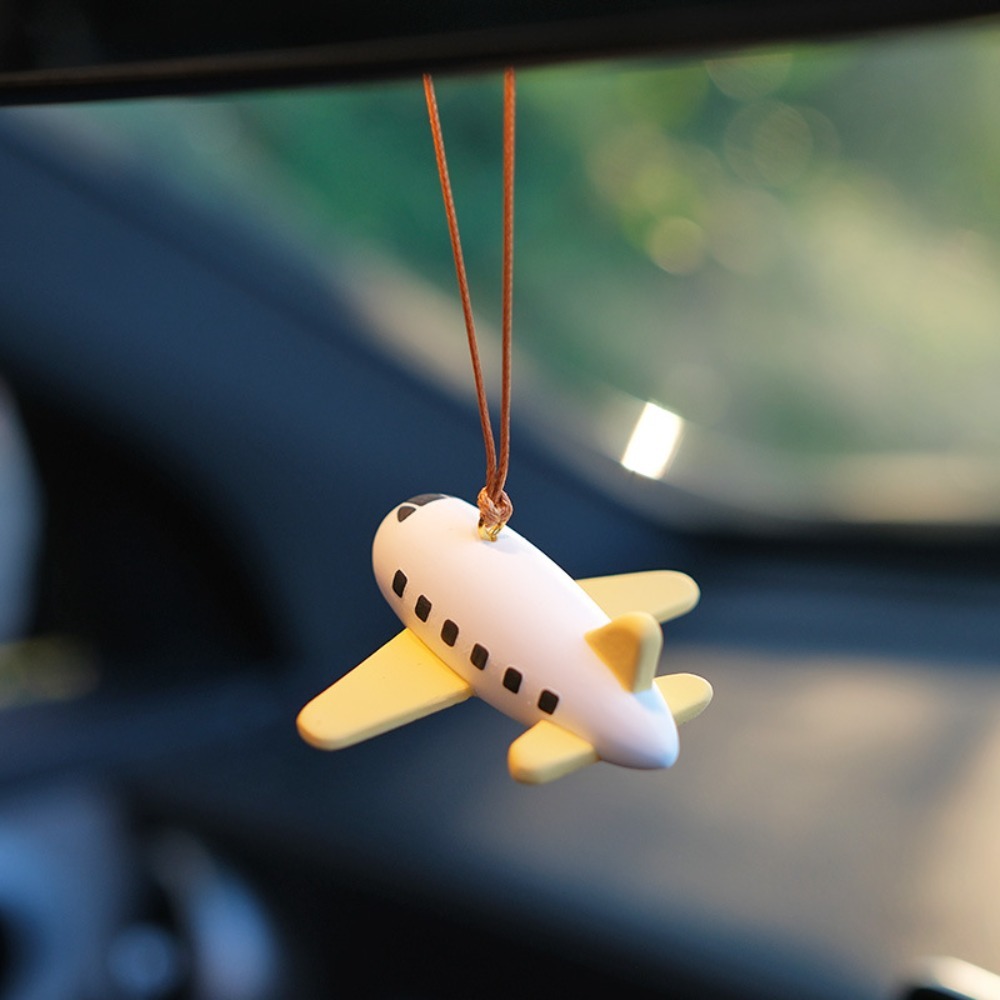de avión de tendencia, accesorios de Interior de coche, decoración colgante de coche bonito, franjas de diferente Color, artesanías colgantes para coche: green