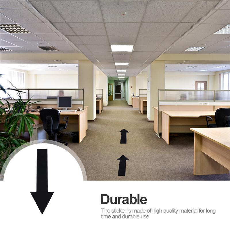 10Pcs Pvc Trap Stickers Verwijderbare Trap Stickers Richting Tekenen Stickers Arrow Vloer Muurstickers Decals Zwart