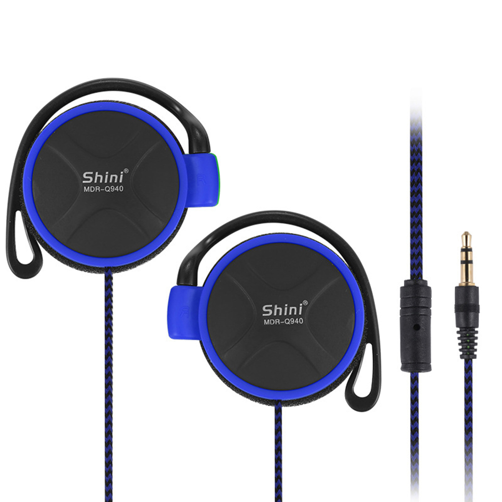 Original SHINI Q940 3.5mm Headphones Stereo Bass Music Earphone Ear Hook Headset fone de ouvido For MP3/4 Computer Mobile Phone: GRAY