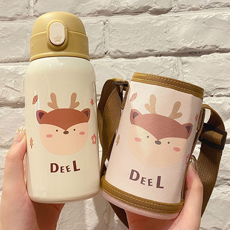 600/400ml enfants dessin animé bouteilles à boire Double couches 316 acier inoxydable Thermos eau enfants isolé tasses Portable maison Sc