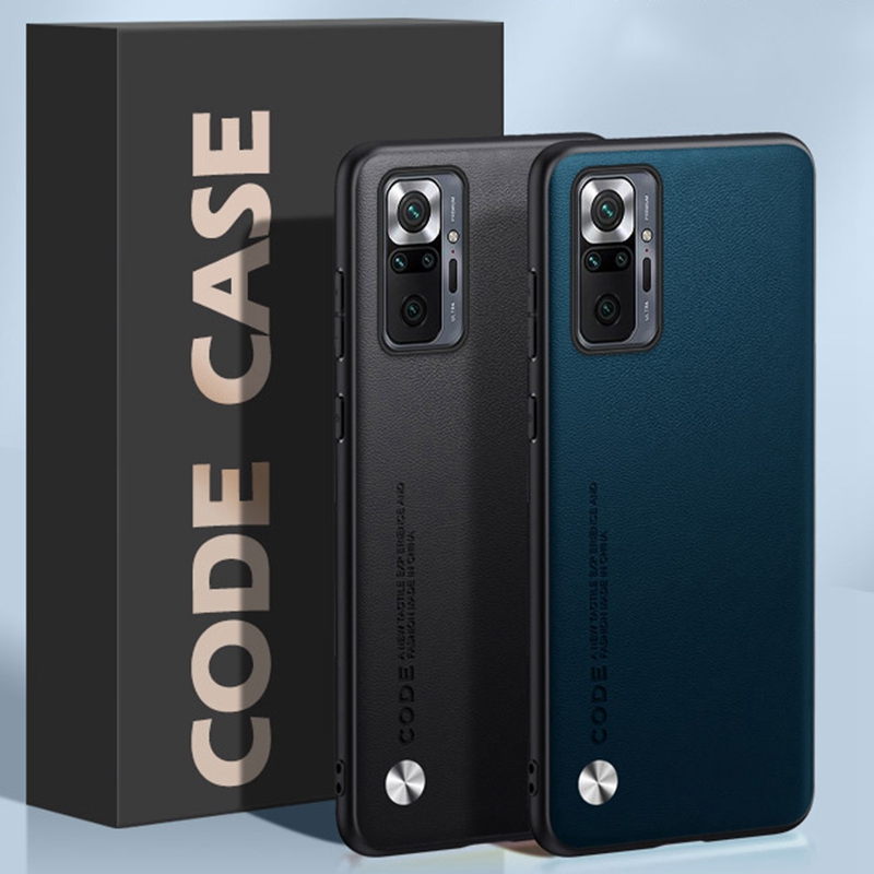Luksuriøst pu-læderetui til xiaomi redmi note 10 pro, bagcover med silikonebeskyttelse, telefoncover til redmi note 10s 10 4g 10t 5g