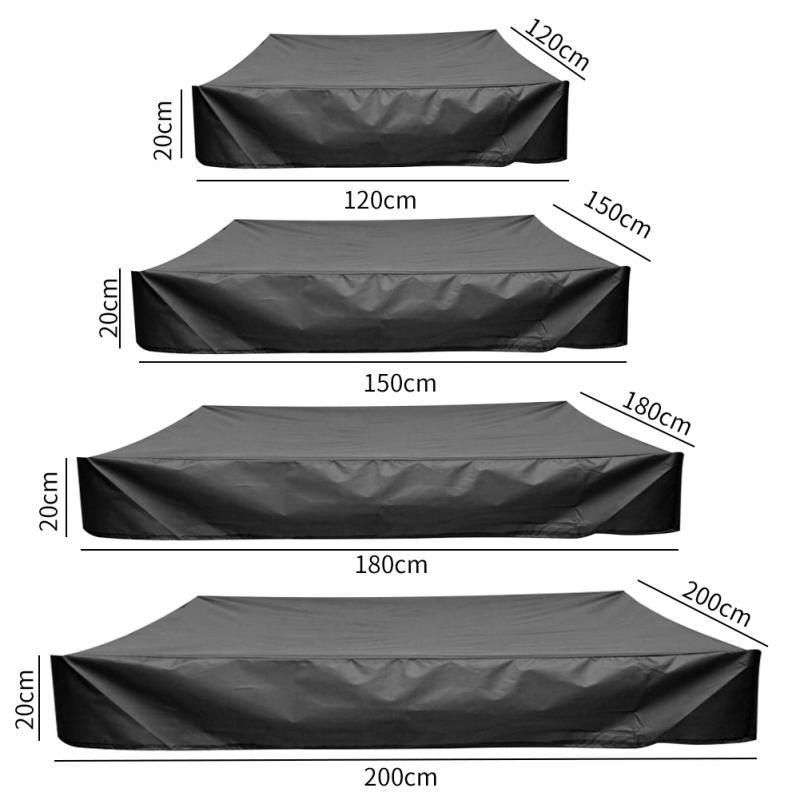 Abdeckung-funda para arenero cuadrada, cubierta impermeable para juegos de niños al aire libre, jardín, patio, arenero, cubierta antipolvo