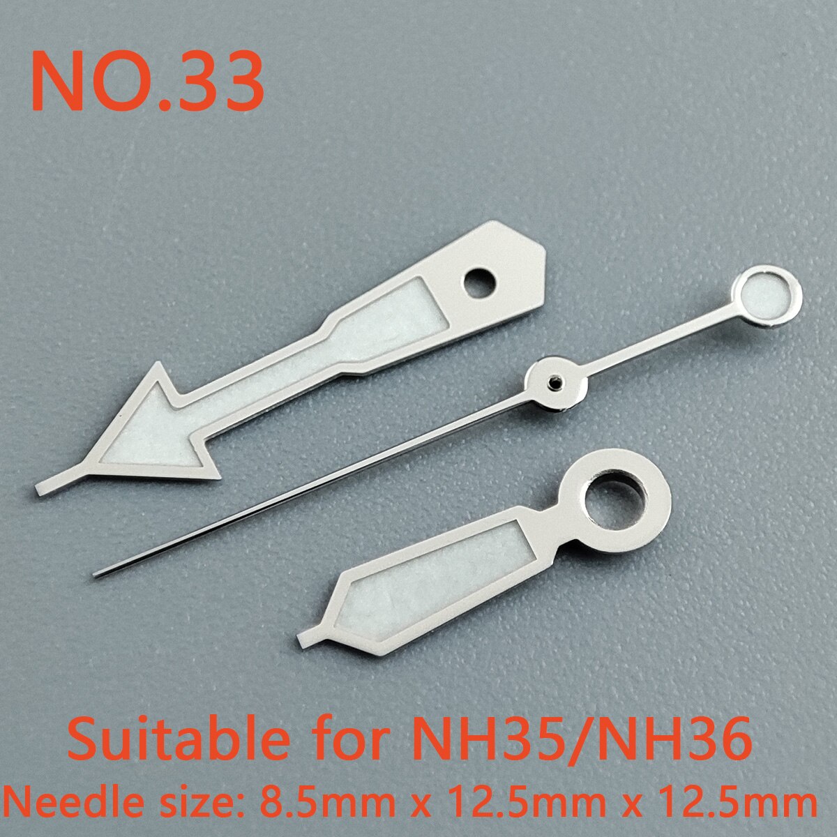 Horloge Accessoires Horloge Pointer NH35 Handen Zilveren Handen Groen Super Lichtgevende, Geschikt Voor NH35, NH36 Beweging NO.33: Default Title