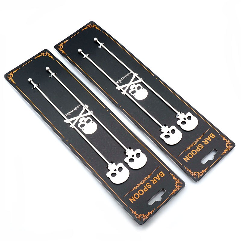 2 stks/set Schedel Creatieve Cocktail Wijn Glas Roeren Sticks Mengen Roerder Picks Roer Rod Drankjes Muddlers Bar Roerstokjes