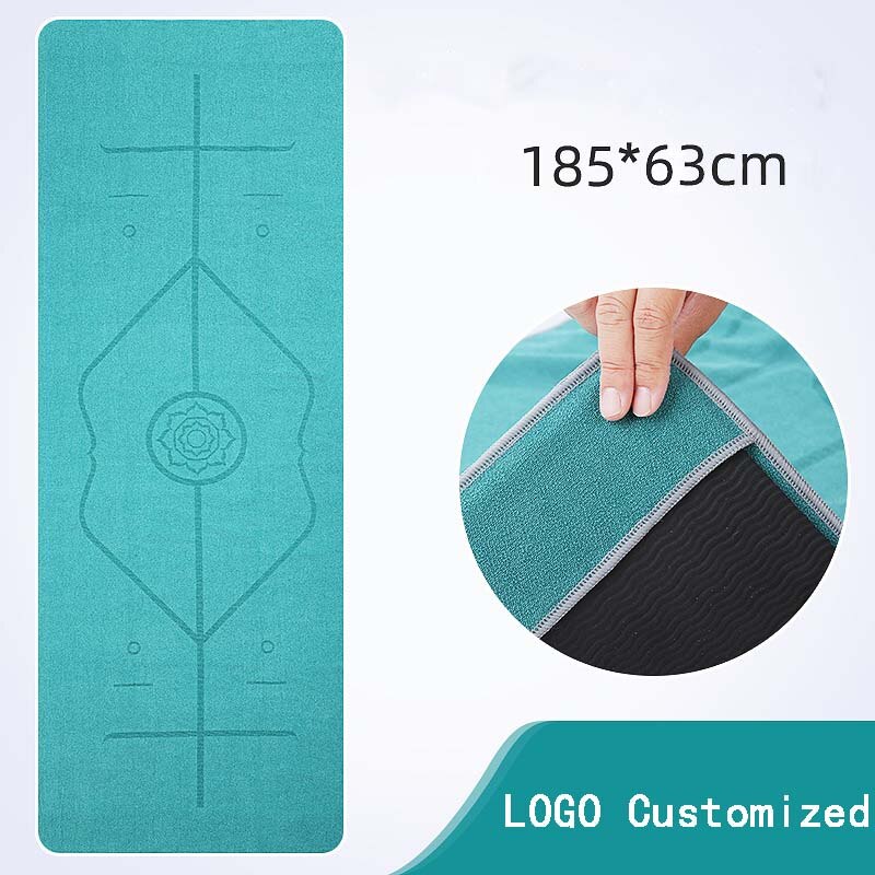 Positie Lijn Yoga Deken 185*63Cm Draagbare Anti-Slip Fitness Workout Mat Cover Absorbsweat Oefening Pilates Yoga mat Cover