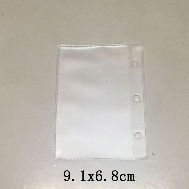 Transparent Star Pink A8 Mini Notebook 3 Hole Planner Binder Spiral Personal Journal clear Shell: 10PCS