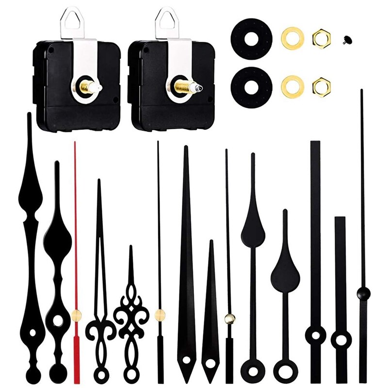 Clock Movement,Clock Mechanisms Battery Powered,Wall Clock Mechanism Parts Motor Replacement DIY Repair Parts,Long