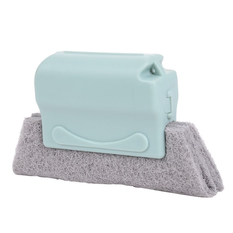 Brosse de nettoyage de rainure de fenêtre outil de nettoyage de fente de fenêtre une petite brosse pour balayer la brosse de rainure pour balayer les portes et les fenêtres: Blue-green