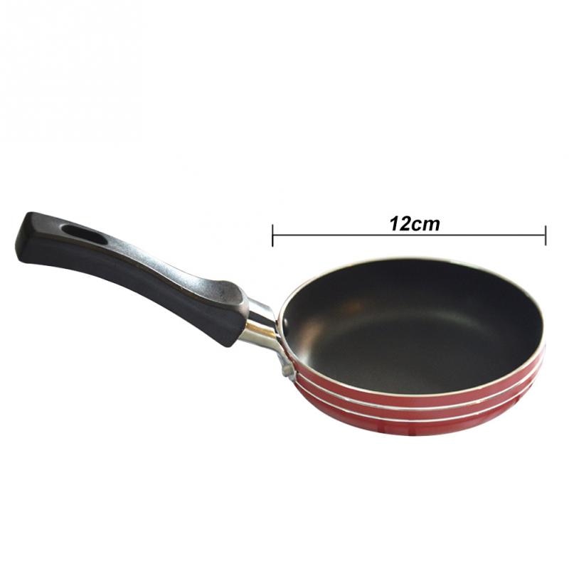 12cm mini non-stick stekpanna praktiskt kök hållbart pan aluminium med handtag