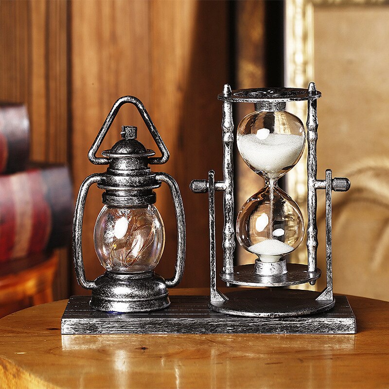 Retro timglas ornament natt ljus eiffeltorn bordslampa europeisk stil sovrum heminredning barn födelsedag