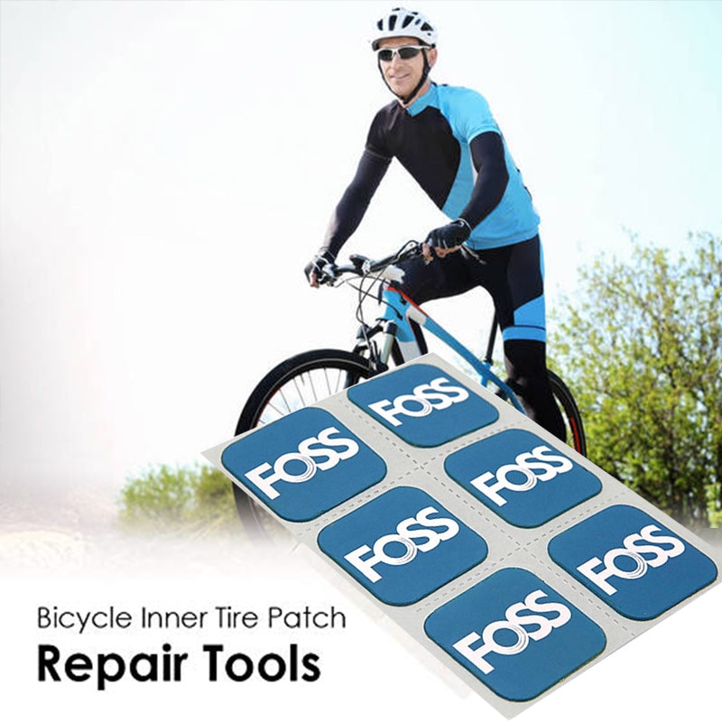 Draagbare Fiets Reparatie Tool 6 stuks Tire Patches Lijm Fiets Patches Tyre Reparatie Binnenband Mtb Punctie Gewijd Quick fix