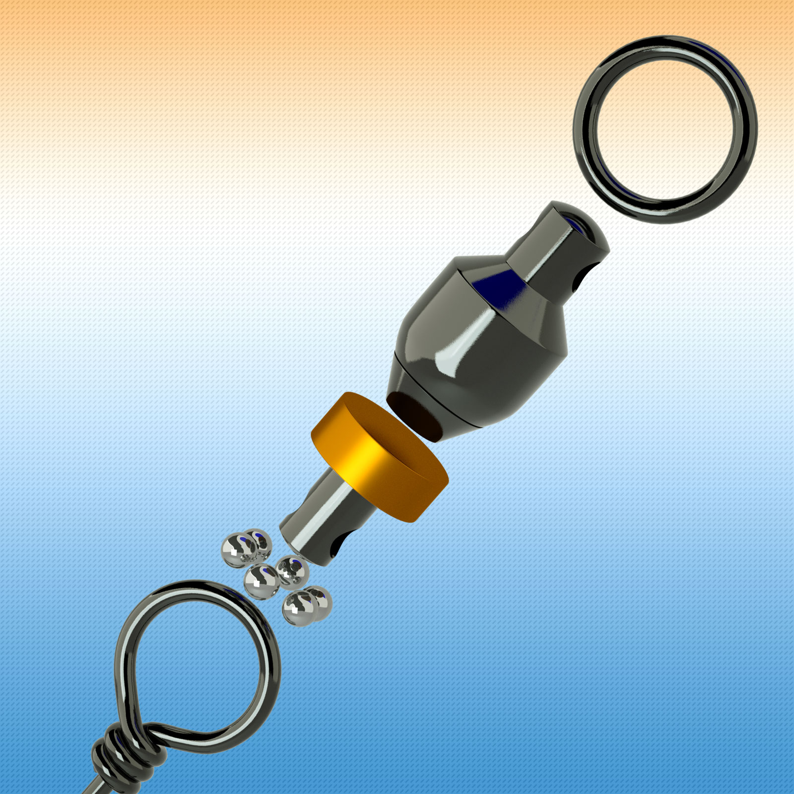 10/20pz Girelle da pesca affrettato serratura rotolamento sfera cuscinetto Acciaio inossidabile Acqua salata Gancio resistente Richiamo Connettore rotante