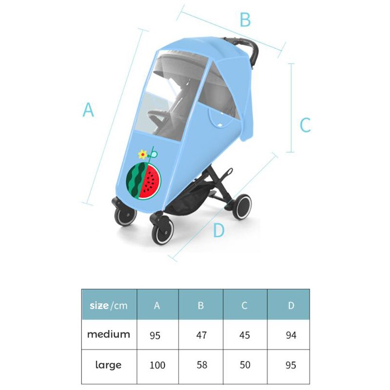 Waterdichte Baby Buggy Regenhoes Universele Regenhoes Voor Kinderwagen Wandelwagen Kinderwagen Wind Shield Transparante Regenhoes