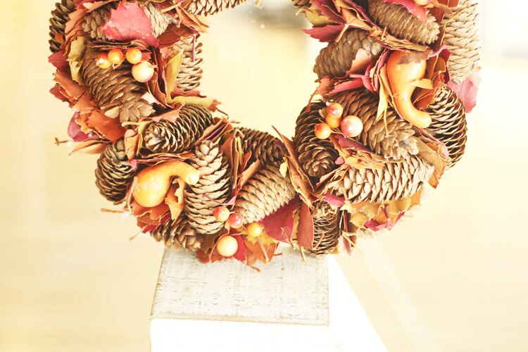 Oogstdecoratie herfst bruiloft decoratie voordeur krans pompoenen herfstkrans rustiek landelijk hangende deur wanddecoratie