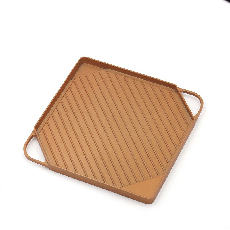 Multifunctional Copper Color 27 Cm Die-casting Aluminum Alloy Double-sided Baking Tray Baking Tray Thawing Tray