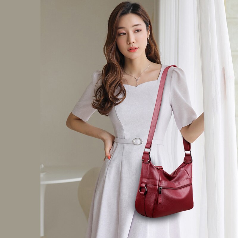 Zomer dames schoudertassen leren handtassen dames schouder crossbody tassen voor vrouwen tote bag tas