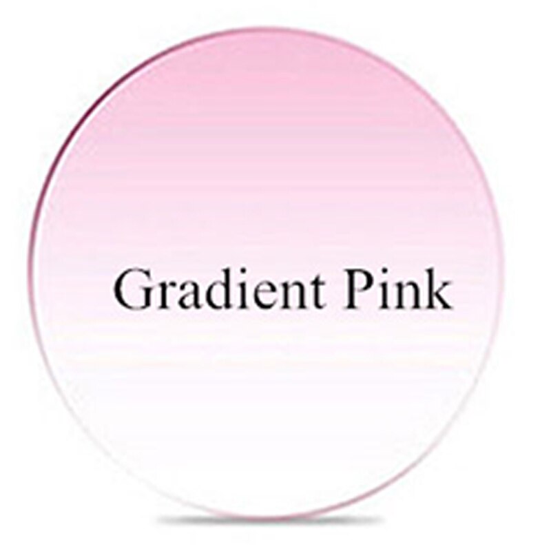 1.61 Index Single Vision Aspheric Gradient Lens Prescription Myopia Presbyopia Eye Glasses Lens Anti-Reflective UV400 RS610: Gradient Pink