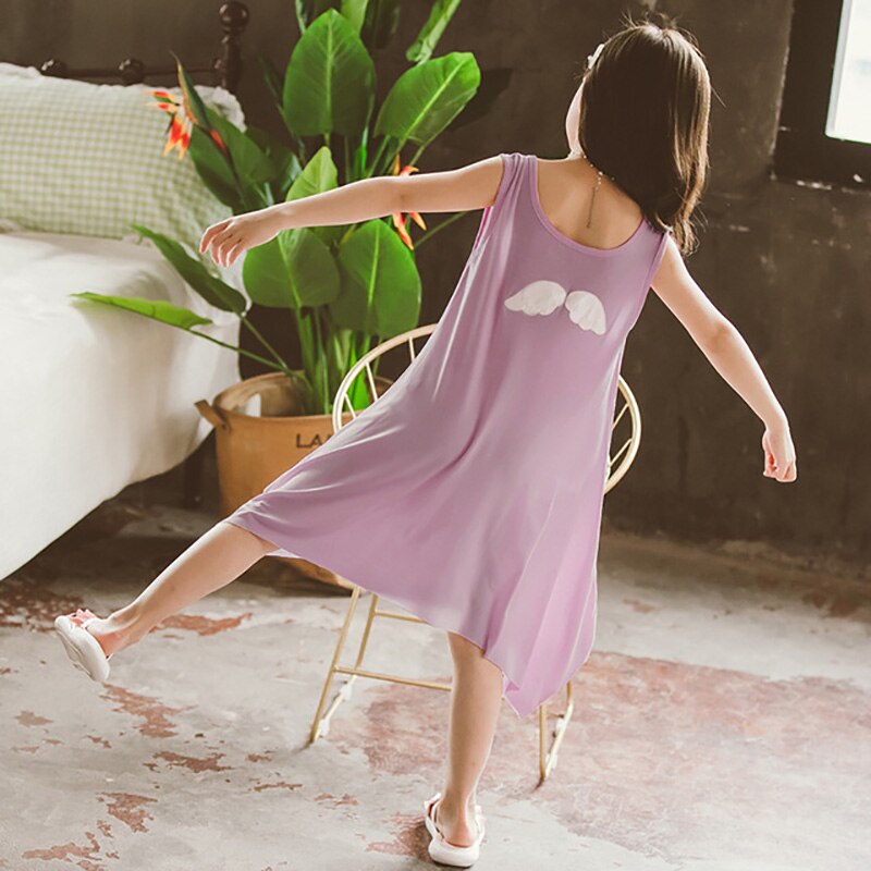 Pige natkjole sommer børn pijamas 4 5 6 7 8 10 12 13 teenage badekåbe enhjørning børn sommertøj