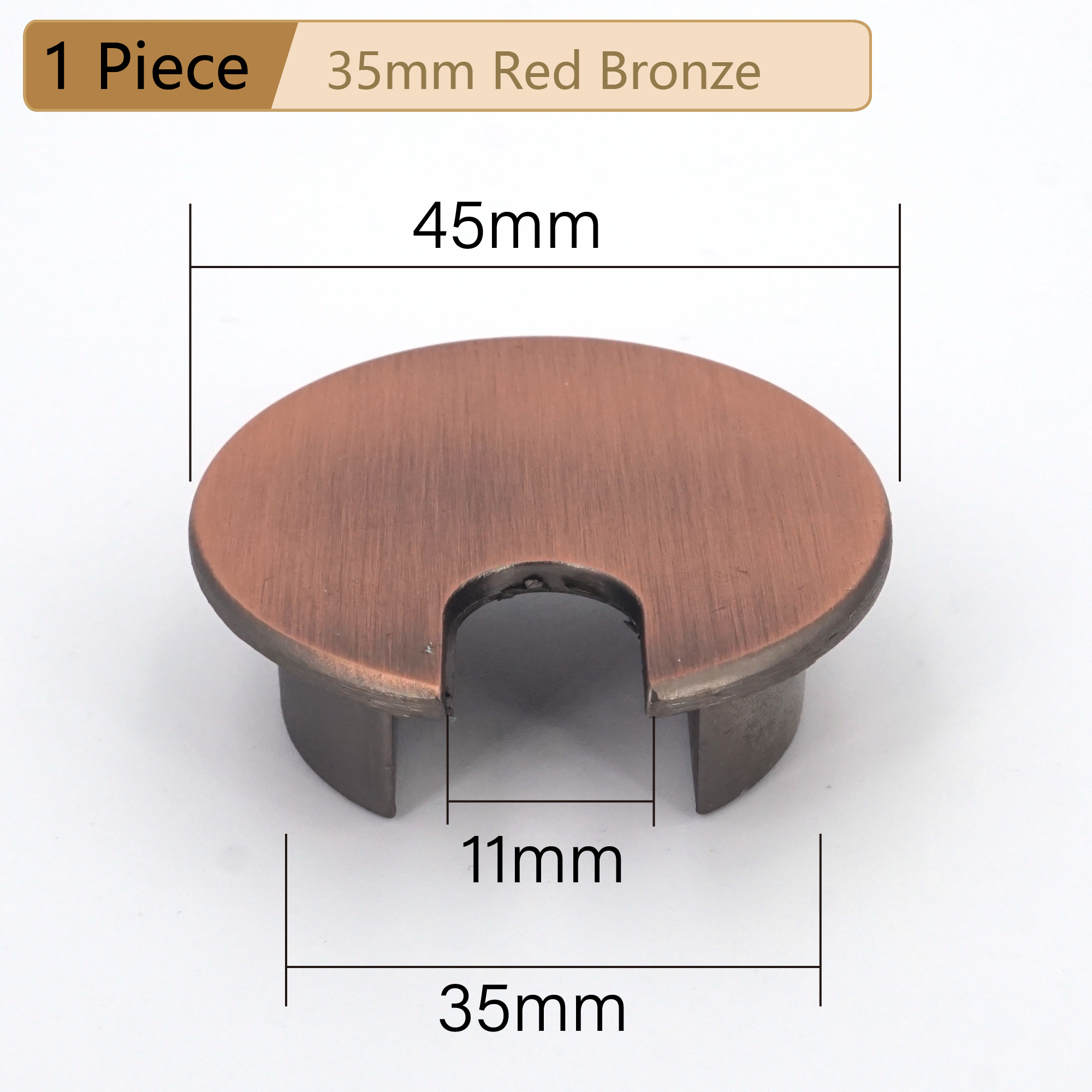 35mm Zinc Alloy Wire Hole Cover Outlet Port Table Computer PC Desk Round Cable Grommet Line Holder