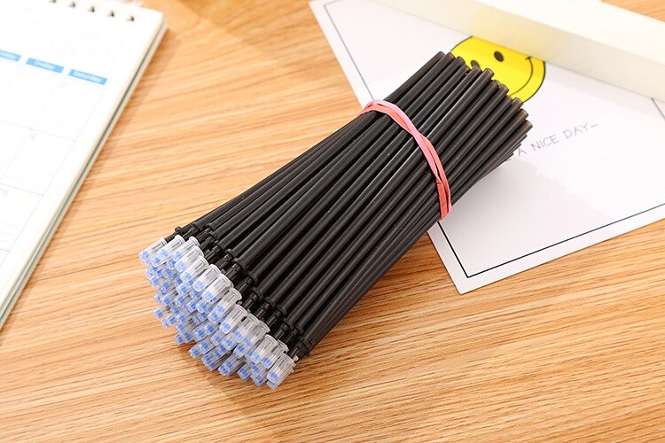 Xiaomi Cartoon Animals Erasable Pen 0.35mm Cute Panda Cat Magic Pens Gel Pens for School Writing Novelty Stationery Girls: 10 Pcs Black Refill