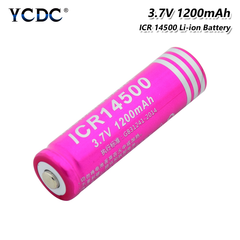 1/2/4 Stuks 14500 Lithium Batterij 3.7 V 1200Mah Icr 14500 Li Ion Batterij Oplaadbare Voor Led Zaklamp torch Toy Power Bank