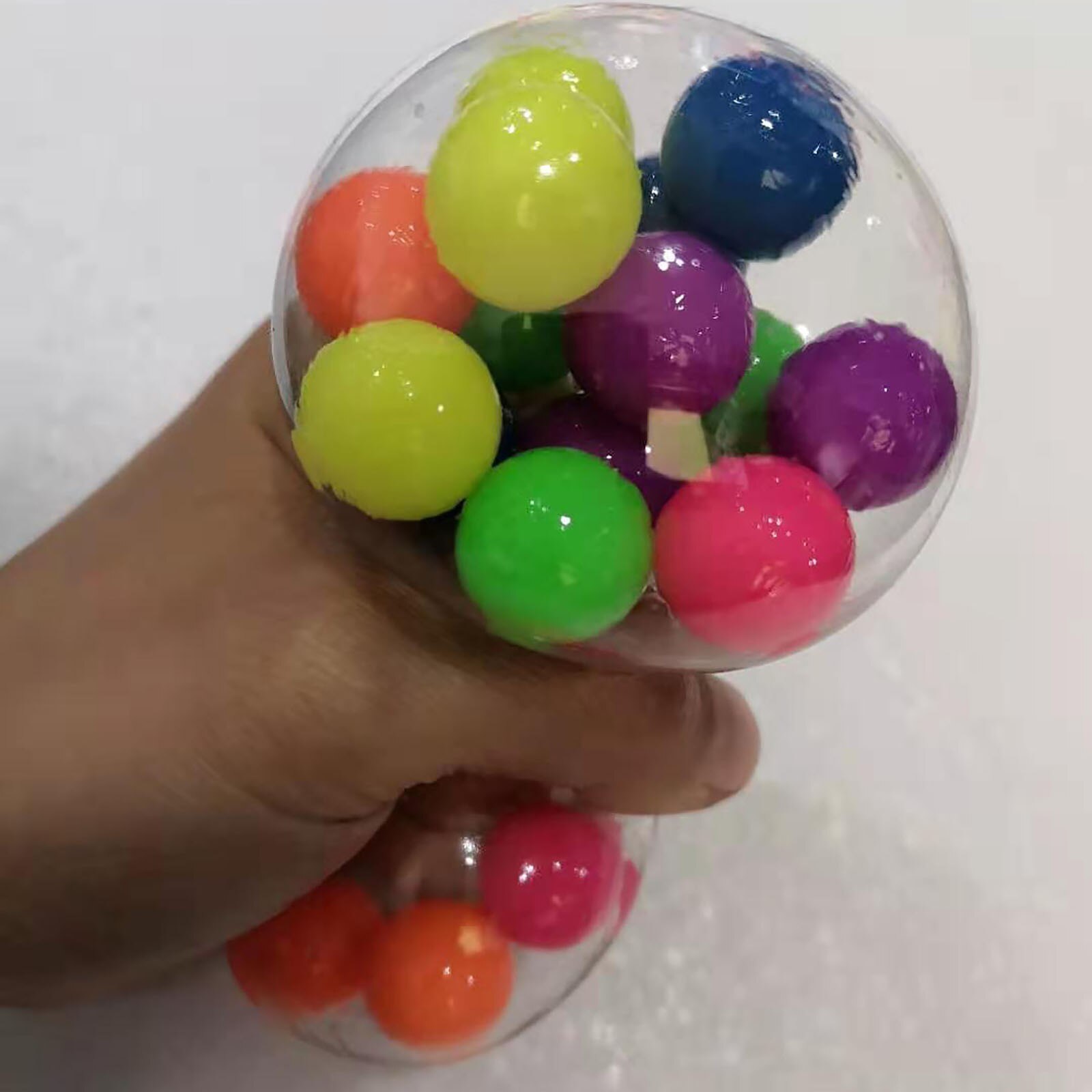 1 stücke Klar betonen Bälle Bunte Ball Autismus Stimmung quetschen Gesunde Spielzeug Lustige Gerät entlüften Spielzeug freundlicher Erwachsene betonen Linderung spielzeug
