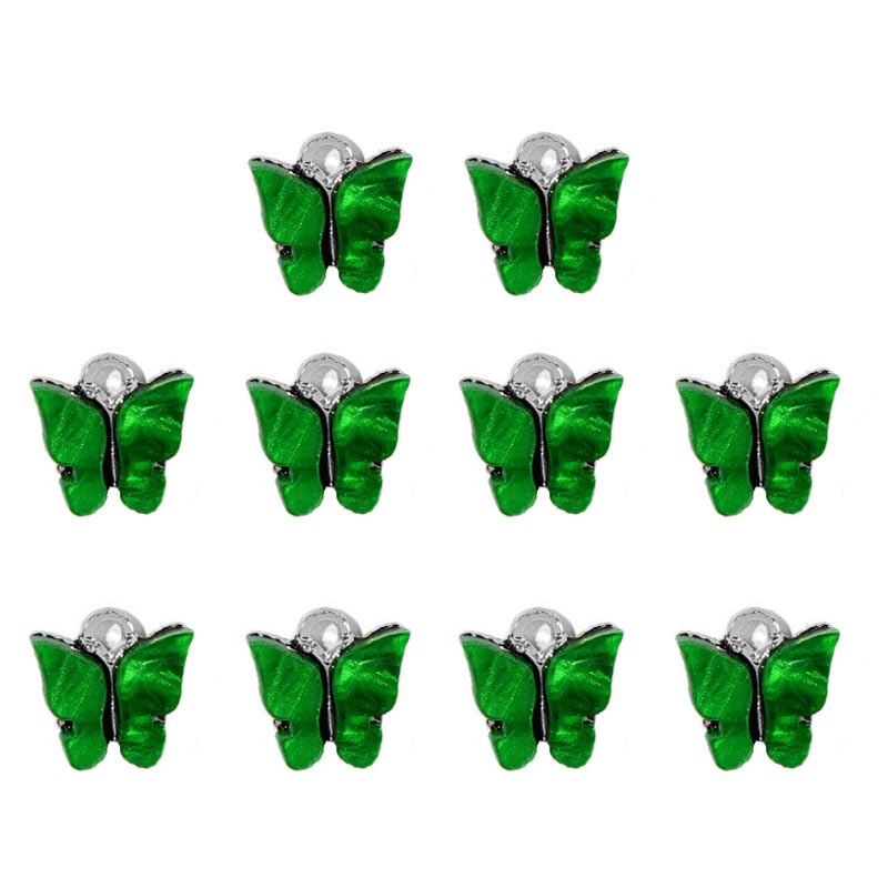 JJFOUCS 10Pcs/set Color Mixing Butterfly Cute Acrylic DIY Animal Pendant Handmade Jewelry For Necklace Bracelet Anklet Earring: 000204GN