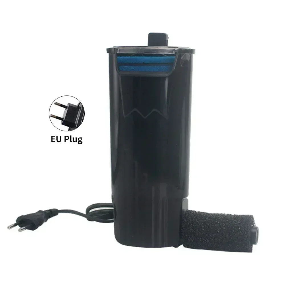 Piccolo filtro silenzioso Serbatoio per tartarughe Filtro a basso livello d'acqua Multiplo in uno Filtro a cascata incorporato Pompa pulita in plastica per acquario: WHITE