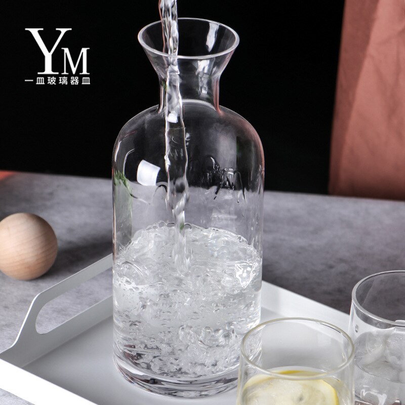 Juego de 5 unidades de botellas de cristal de gran capacidad para té frío, botellas de agua, jarra de vidrio, 1200ml