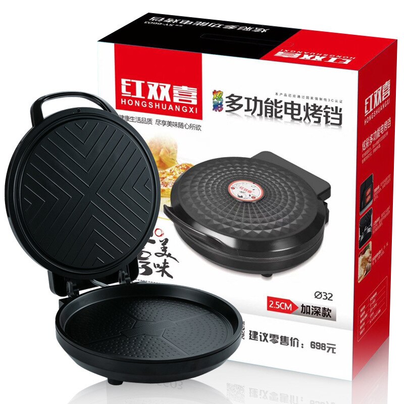 220V Elektrische Backform doppelseitige Heizung Suspension Typ Krepp Hersteller Pfanne Pfannkuchen Backen Maschine Kuchen Pizza Bratpfanne
