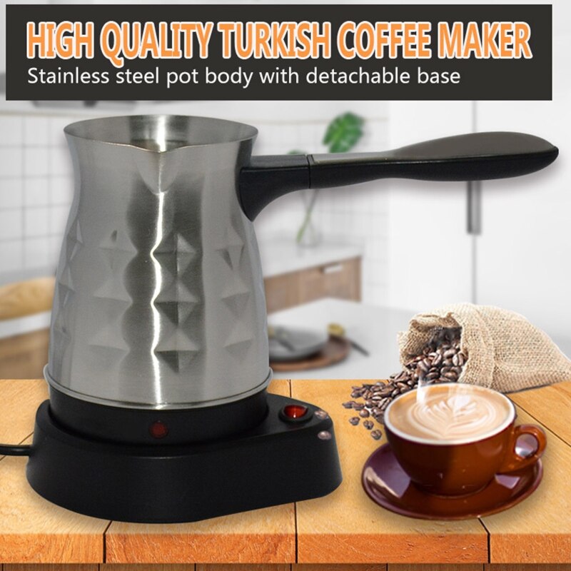 Elektrisk tyrkisk espresso percolator kaffemaskine gryder eu stik kedel hjemmekontor te mælk kaffemaskine opvarmning madlavning