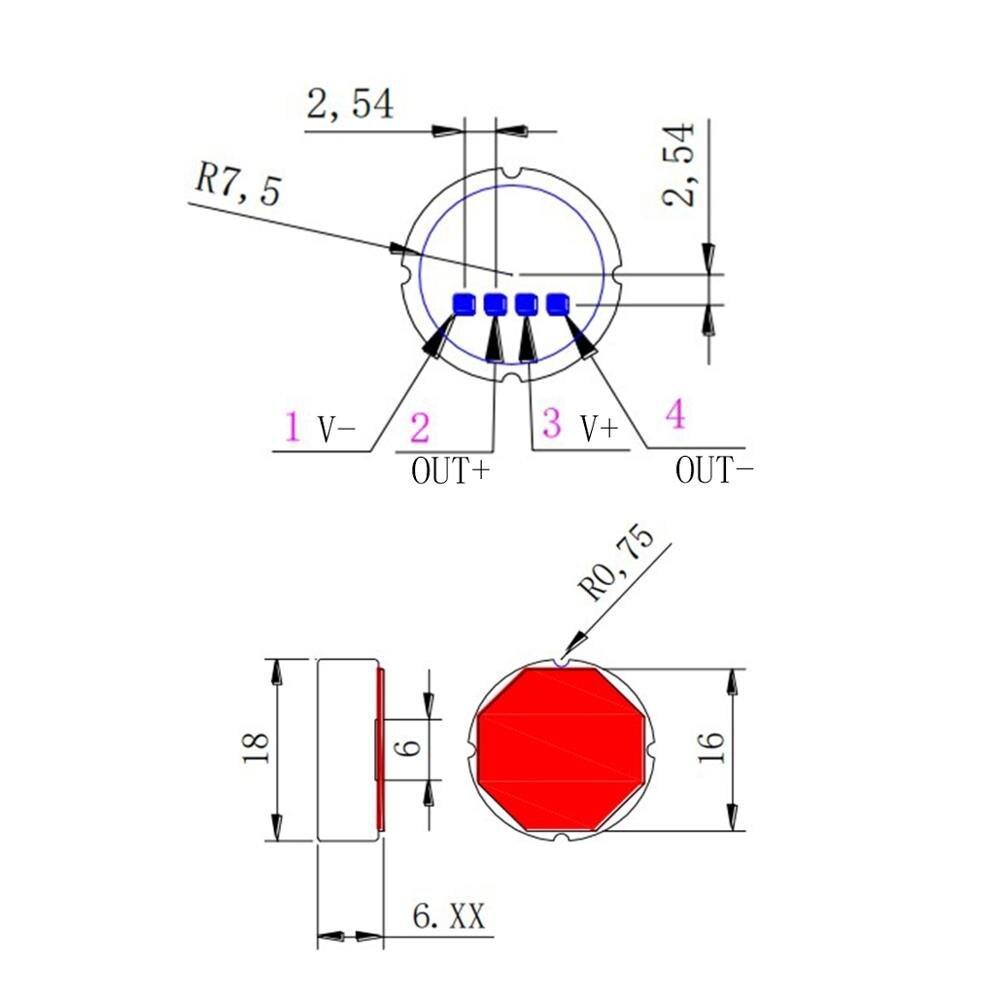 Flush Diaphragm Piezoresistive Ceramics Pressure Sensor 2-100bar 18mm Diameter 5-30V Height Temperature compensation